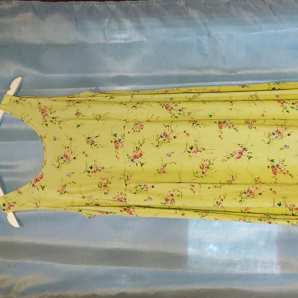 Vintage 90's Floral Green Sundress Slouchy Grunge